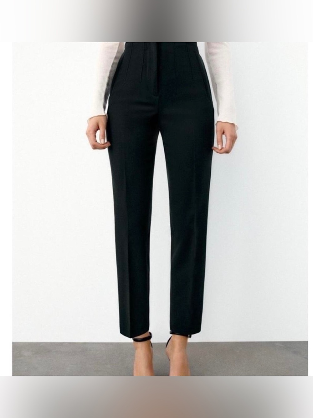 3 Zara High-Waist Black Tailored Pants